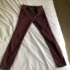 Holister burgundy jeans